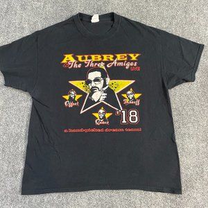 Aubrey Three Amigos Concert 2018 T-shirt L Black Offset Quavo Takeoff
